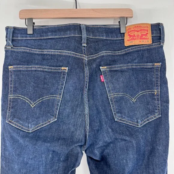 Levi’s 541 Men’s Athletic Taper Dark Wash Jeans 36x32 - Picture 7 of 15